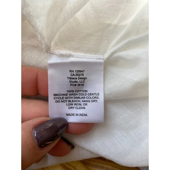 NILI Lotan BNWOT Womens Embroidered "Selene" Blouse Sz XSmall White - Picture 8 of 10